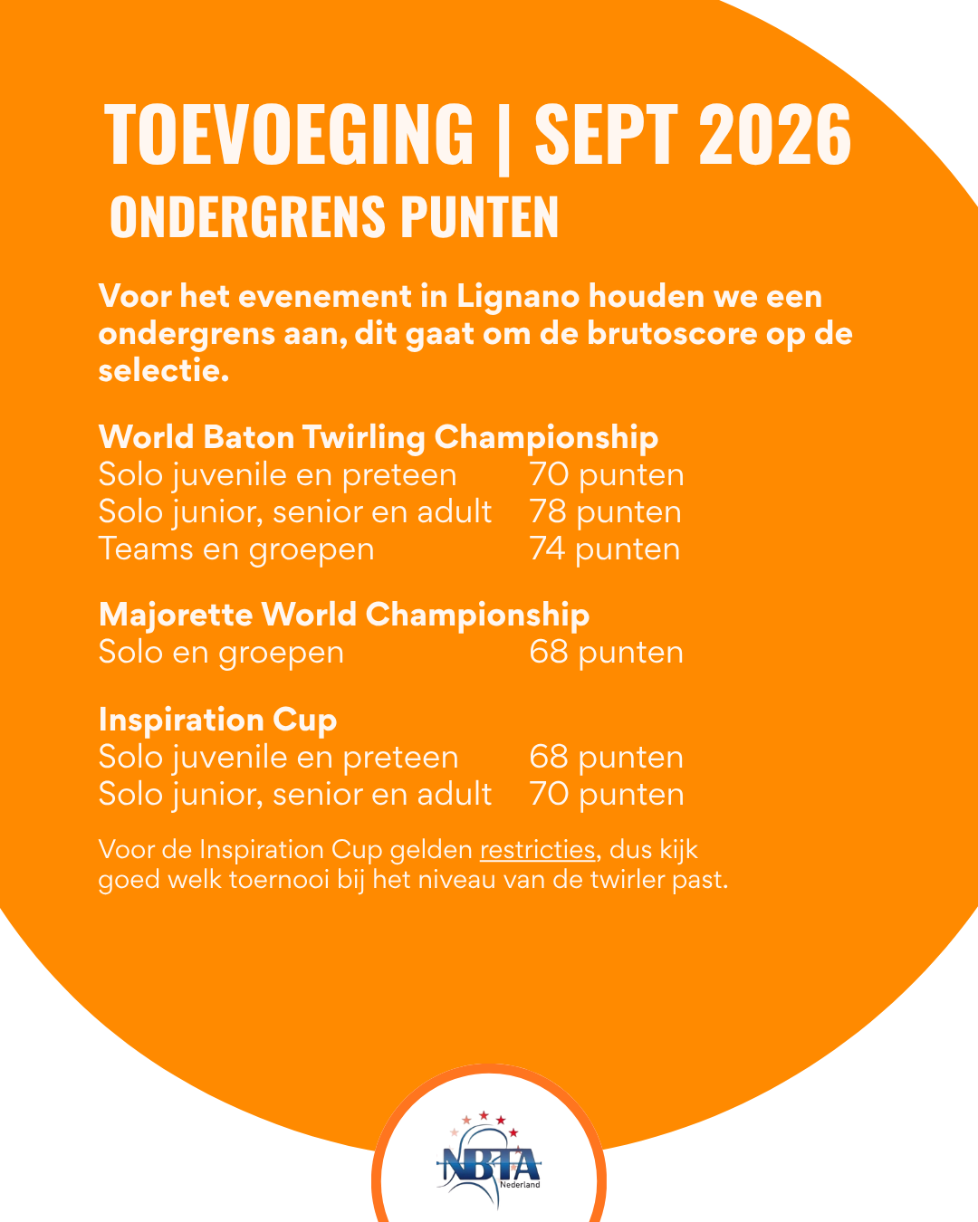 Internationale competitie WFNBTMA